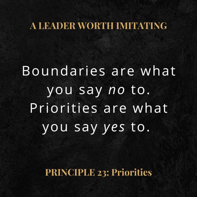 What are Boundaries? // What are Priorities? – Nick Chellsen